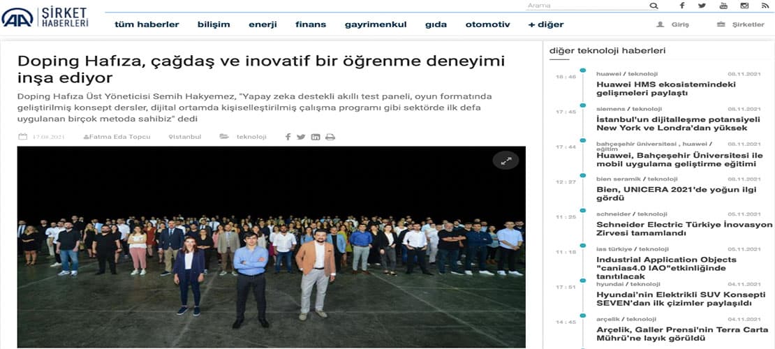 Doping Hafıza Anadolu Ajansı’nda!